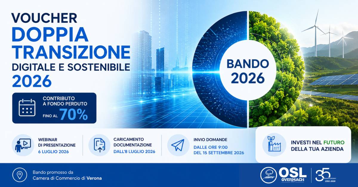 Voucher Doppia Transizione Digitale e Sostenibile 2026 Verona Contributi per ERP, MES e Smart Factory